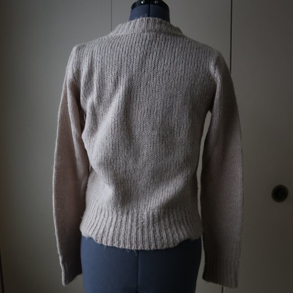 Cable Knit Beige Sweater - Picture 8 of 8